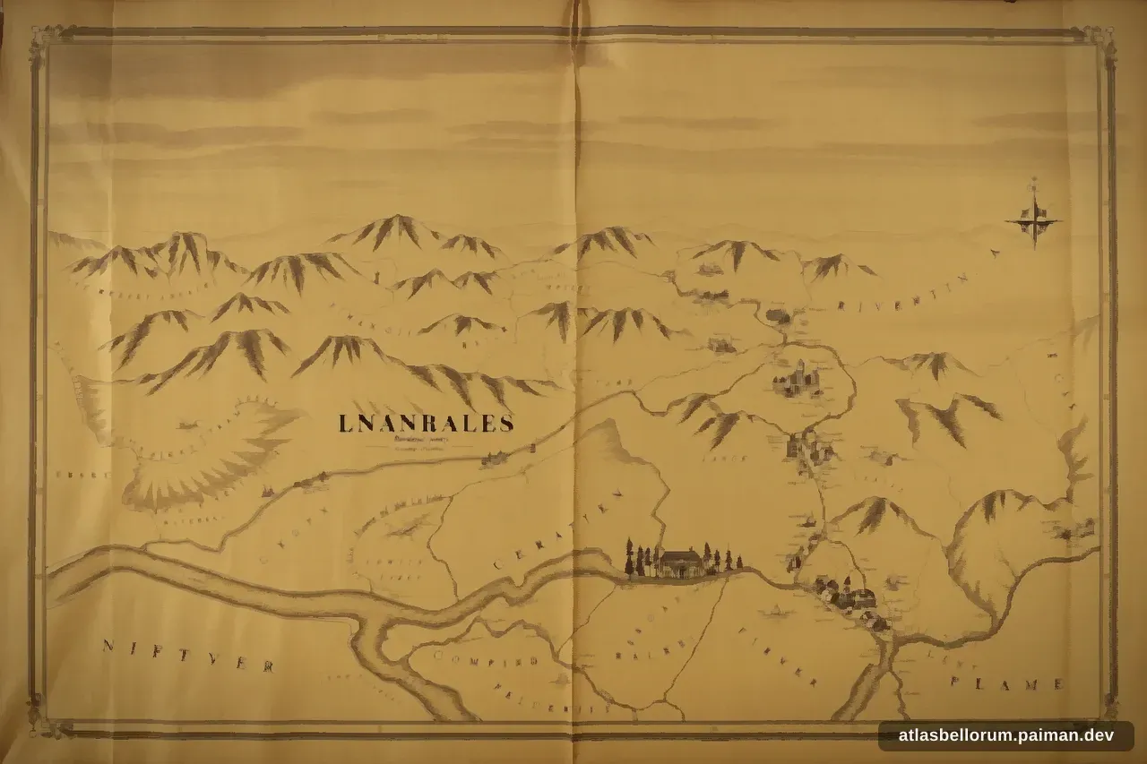 Peta bergaya rute kampanye Arthur Wellesley, Adipati Wellington ke-1.