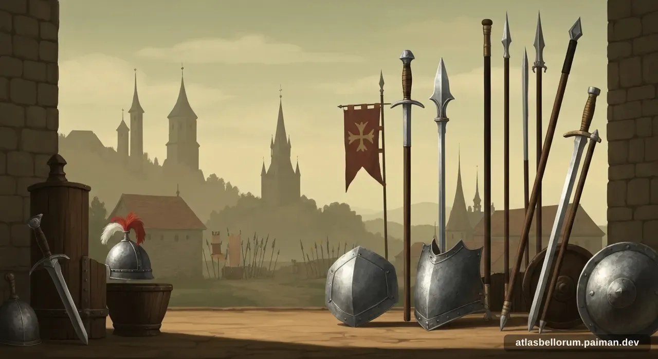 Ilustrasi persenjataan khas era Pertempuran Austerlitz.
