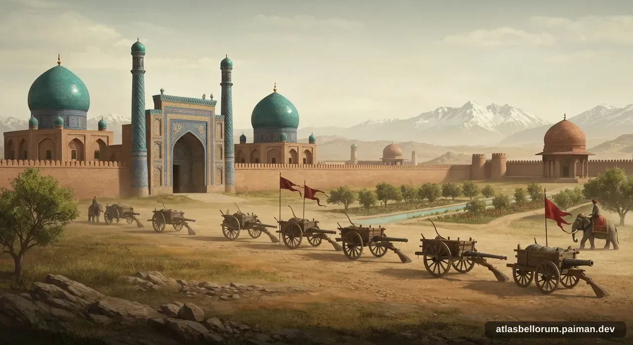 Ilustrasi medan kampanye yang diarungi Zahiruddin Muhammad Babur.