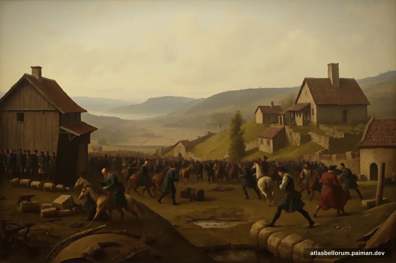 Ilustrasi medan kampanye yang diarungi Charles Martel.