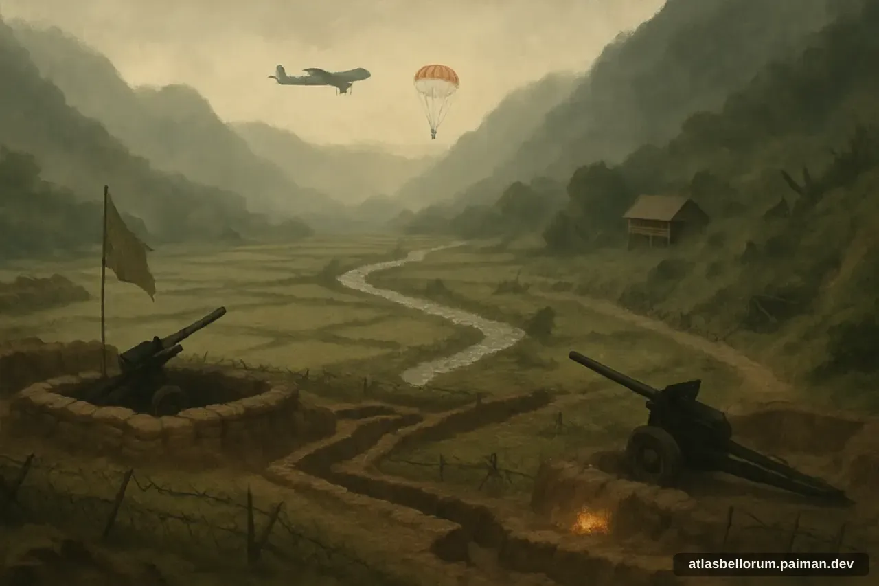 Ilustrasi perlengkapan zaman menjelang Pertempuran Dien Bien Phu.