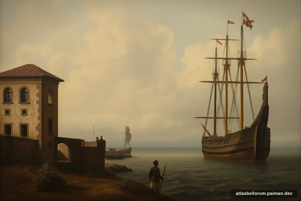 Ilustrasi simbol warisan Dom Francisco de Almeida.