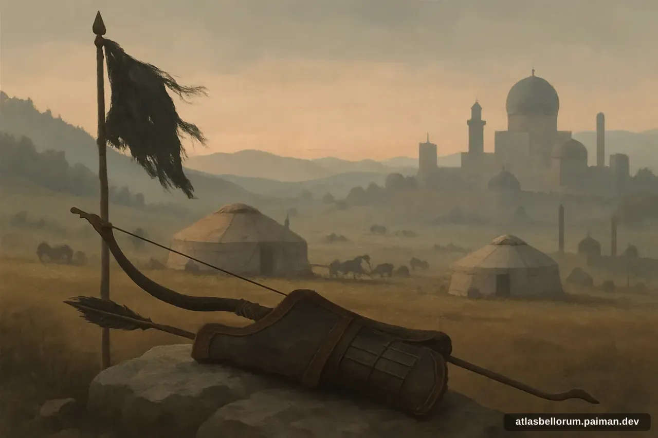 Ilustrasi simbol warisan Genghis Khan (Temüjin).