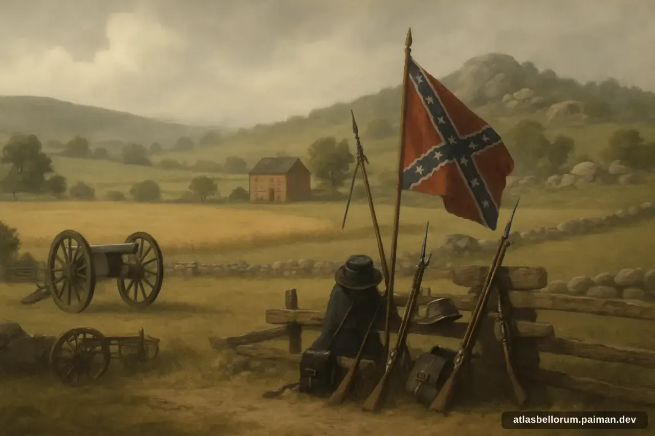 Ilustrasi perlengkapan zaman menjelang Pertempuran Gettysburg.