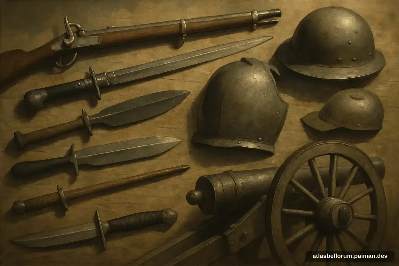 Ilustrasi persenjataan khas era Pertempuran Gettysburg.