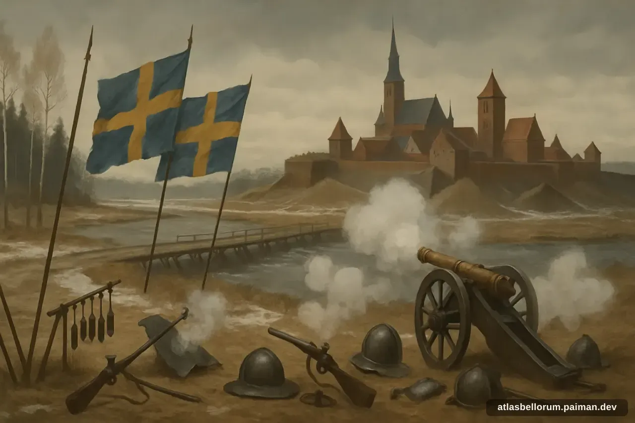 Ilustrasi medan kampanye yang diarungi Gustav II Adolf.