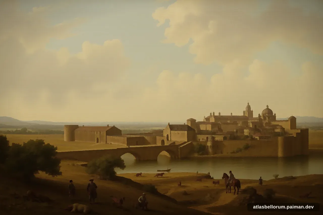 Ilustrasi medan kampanye yang diarungi Hernán Cortés.