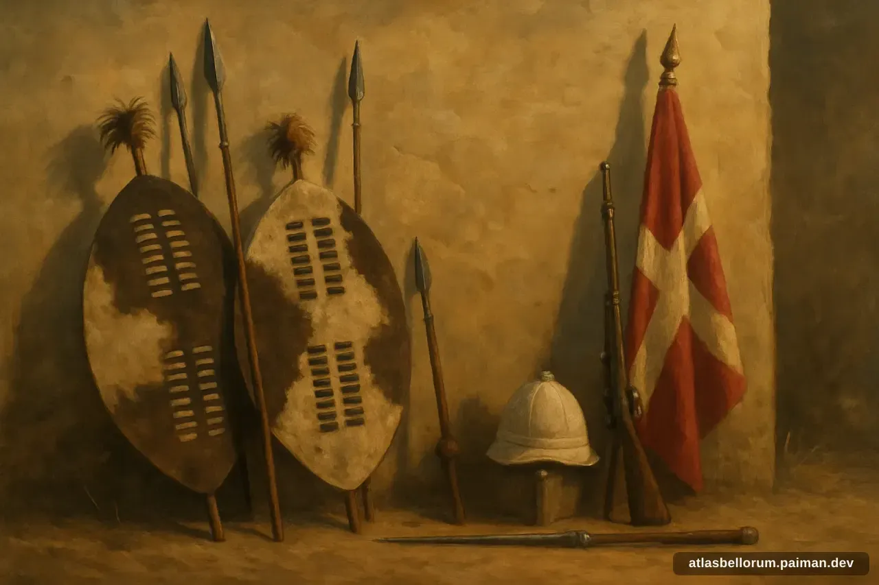 Ilustrasi perlengkapan zaman menjelang Pertempuran Isandlwana.