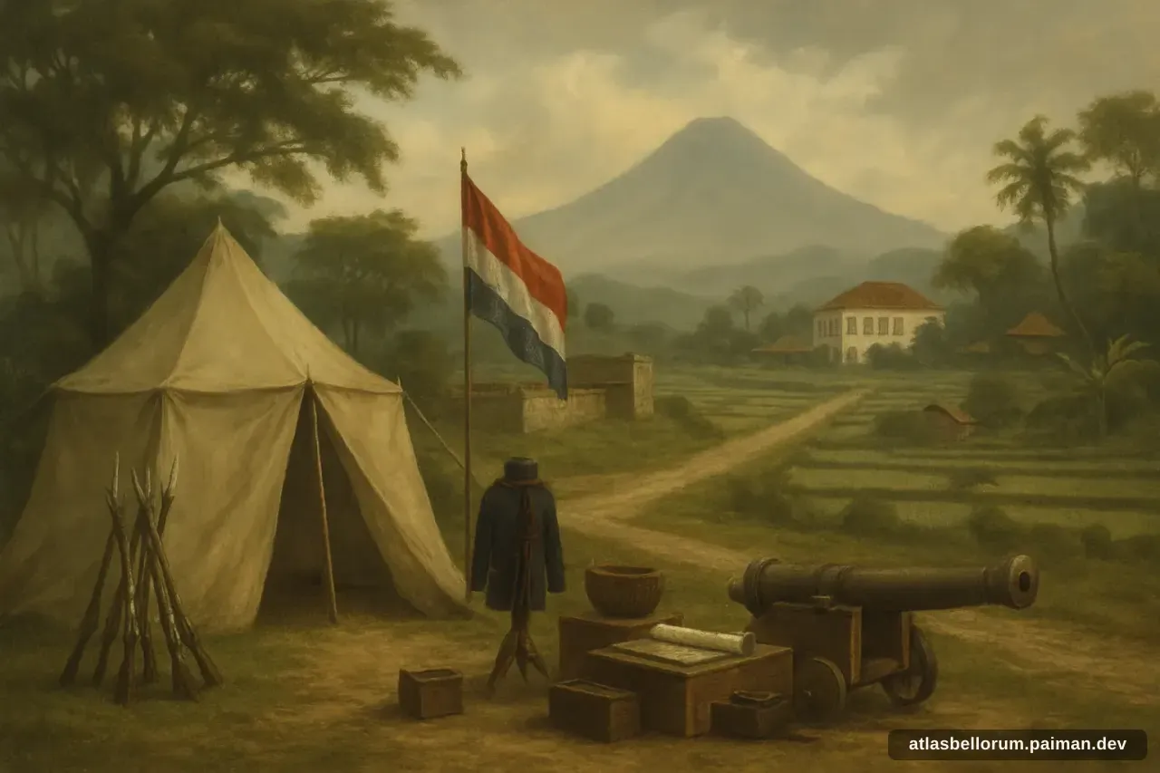 Ilustrasi medan kampanye yang diarungi Jenderal Hendrik Merkus de Kock.