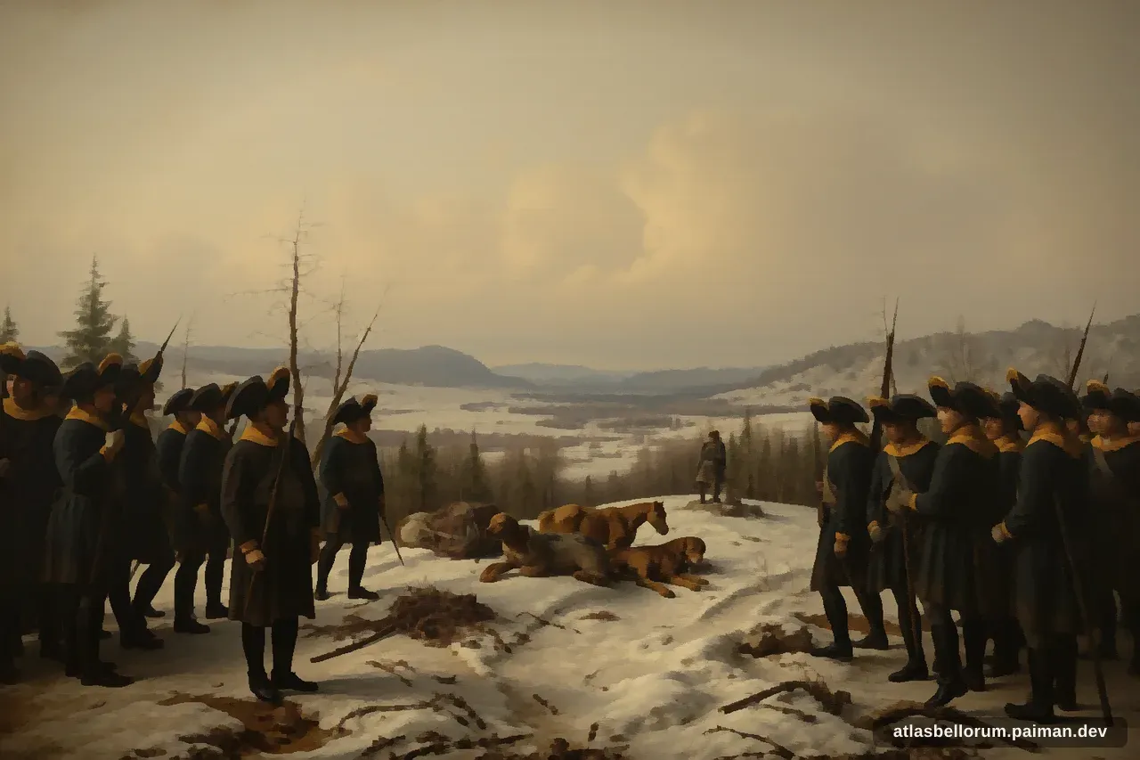 Ilustrasi medan kampanye yang diarungi Karl XII.