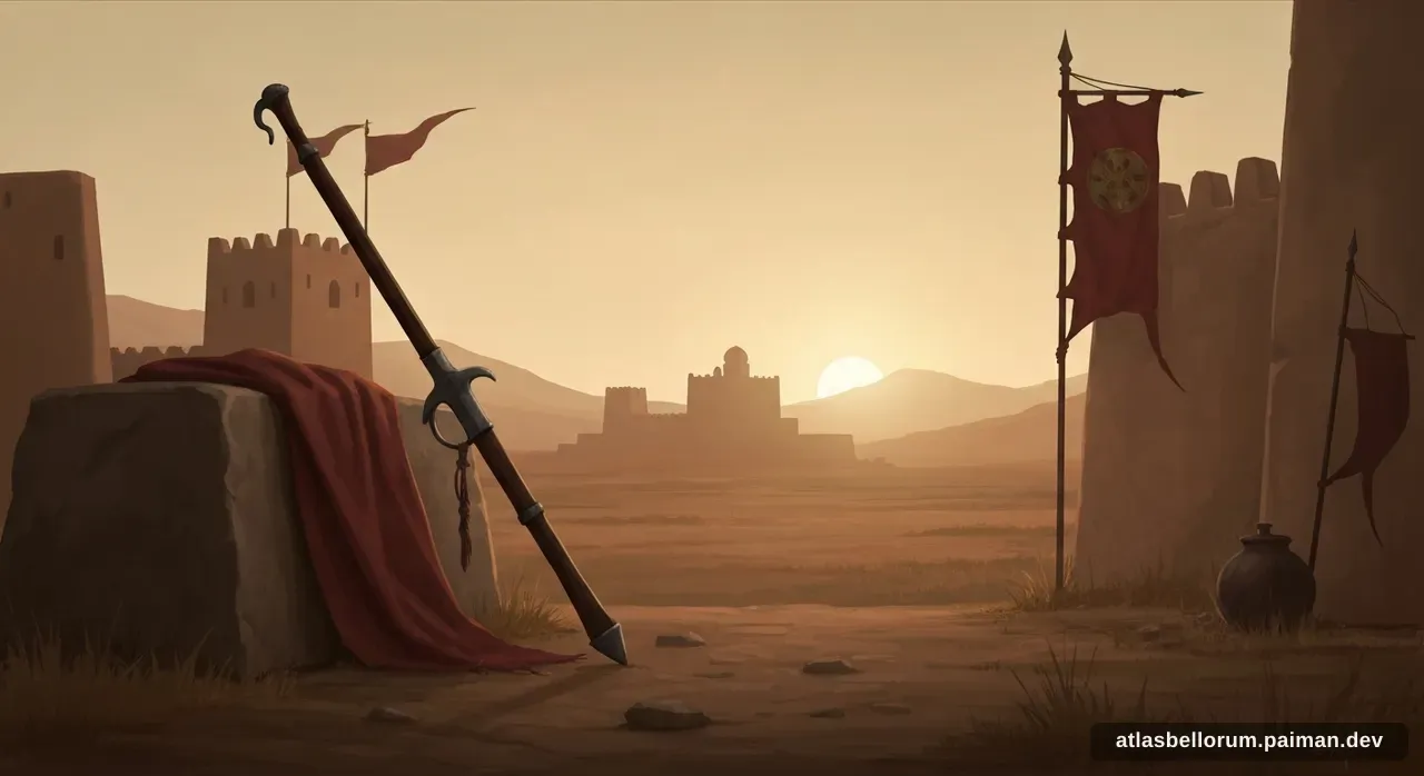Ilustrasi simbol warisan Khalid bin Walid.