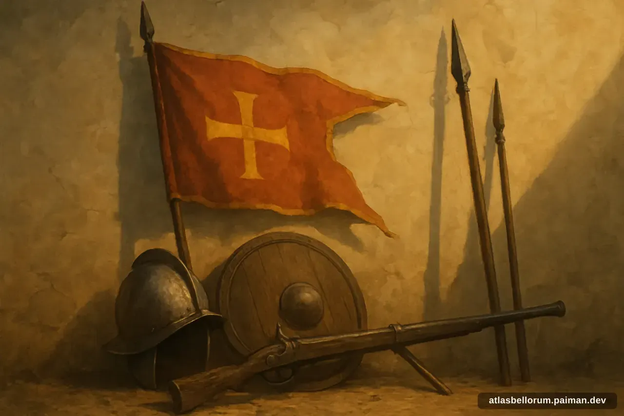 Ilustrasi perlengkapan zaman menjelang Pertempuran Lepanto.