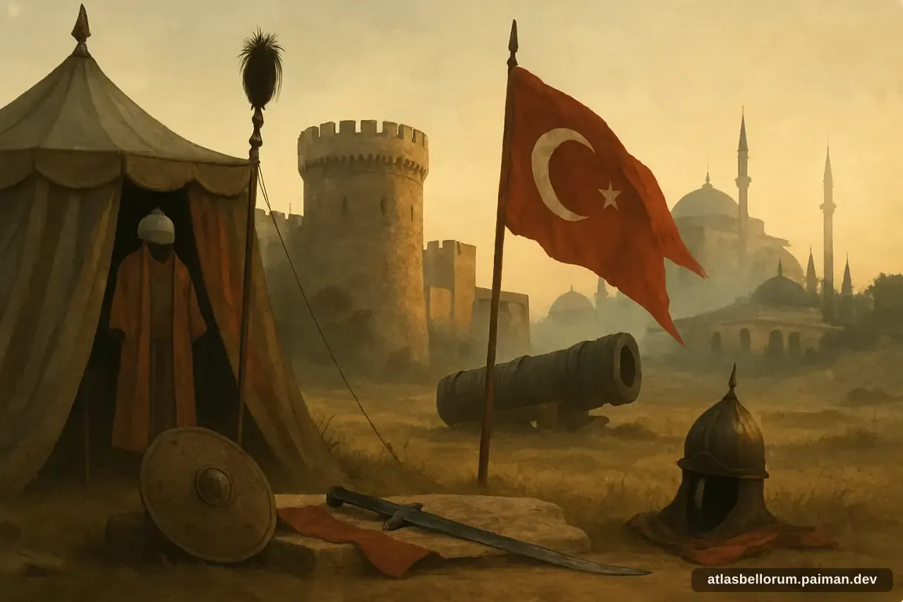 Ilustrasi simbol warisan Mehmed II Sang Penakluk.