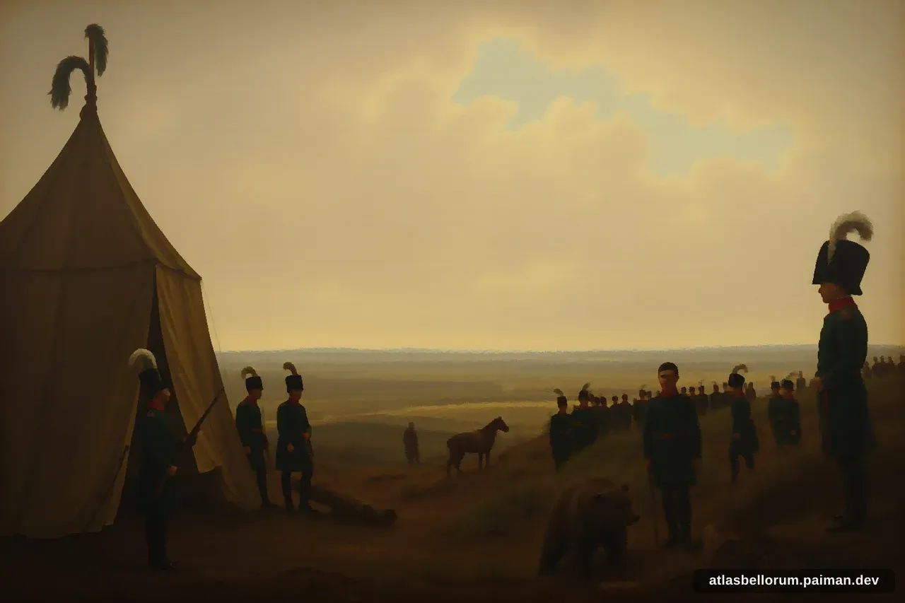 Ilustrasi medan kampanye yang diarungi Mikhail Illarionovich Golenishchev-Kutuzov.