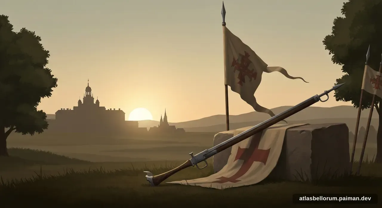 Ilustrasi simbol warisan Mikhail Illarionovich Golenishchev-Kutuzov.