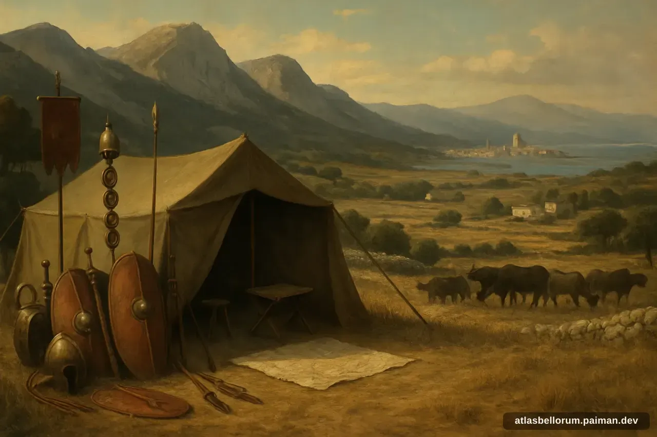Ilustrasi medan kampanye yang diarungi Quintus Fabius Maximus Verrucosus.