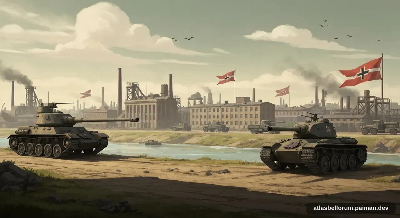 Peta taktik bergaya posisi pasukan pada Pertempuran Stalingrad.