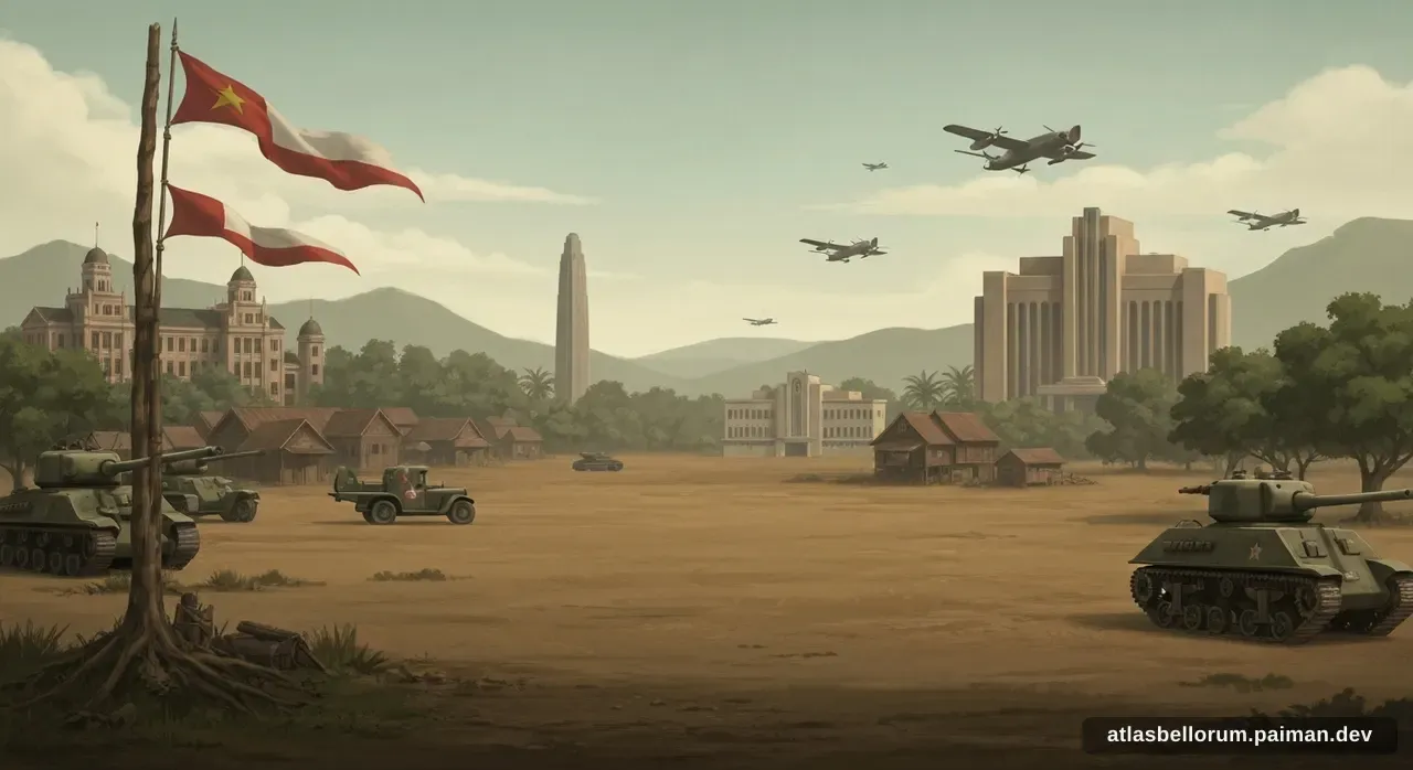 Ilustrasi suasana simbolik terkait Pertempuran Surabaya.