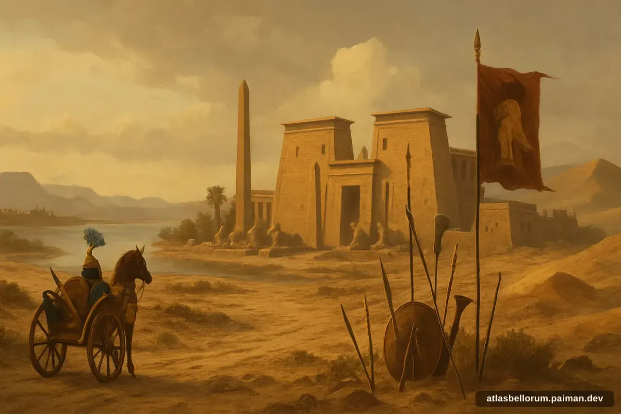 Ilustrasi medan kampanye yang diarungi Thutmose III.