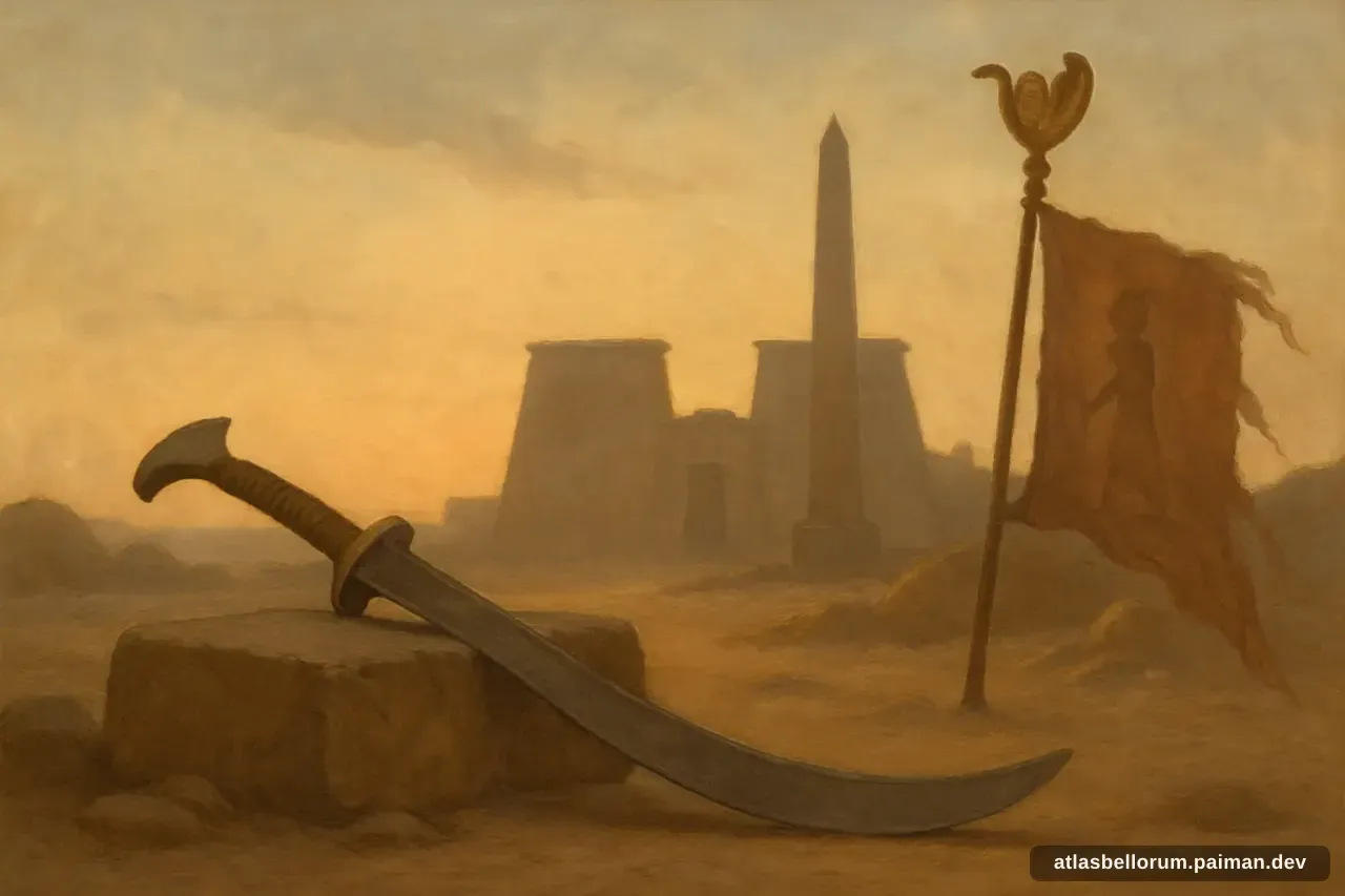 Ilustrasi simbol warisan Thutmose III.