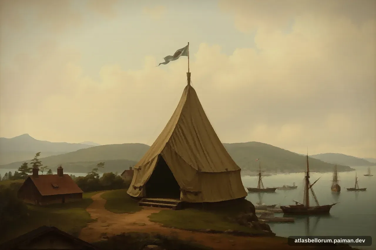 Ilustrasi medan kampanye yang diarungi Tōgō Heihachirō.
