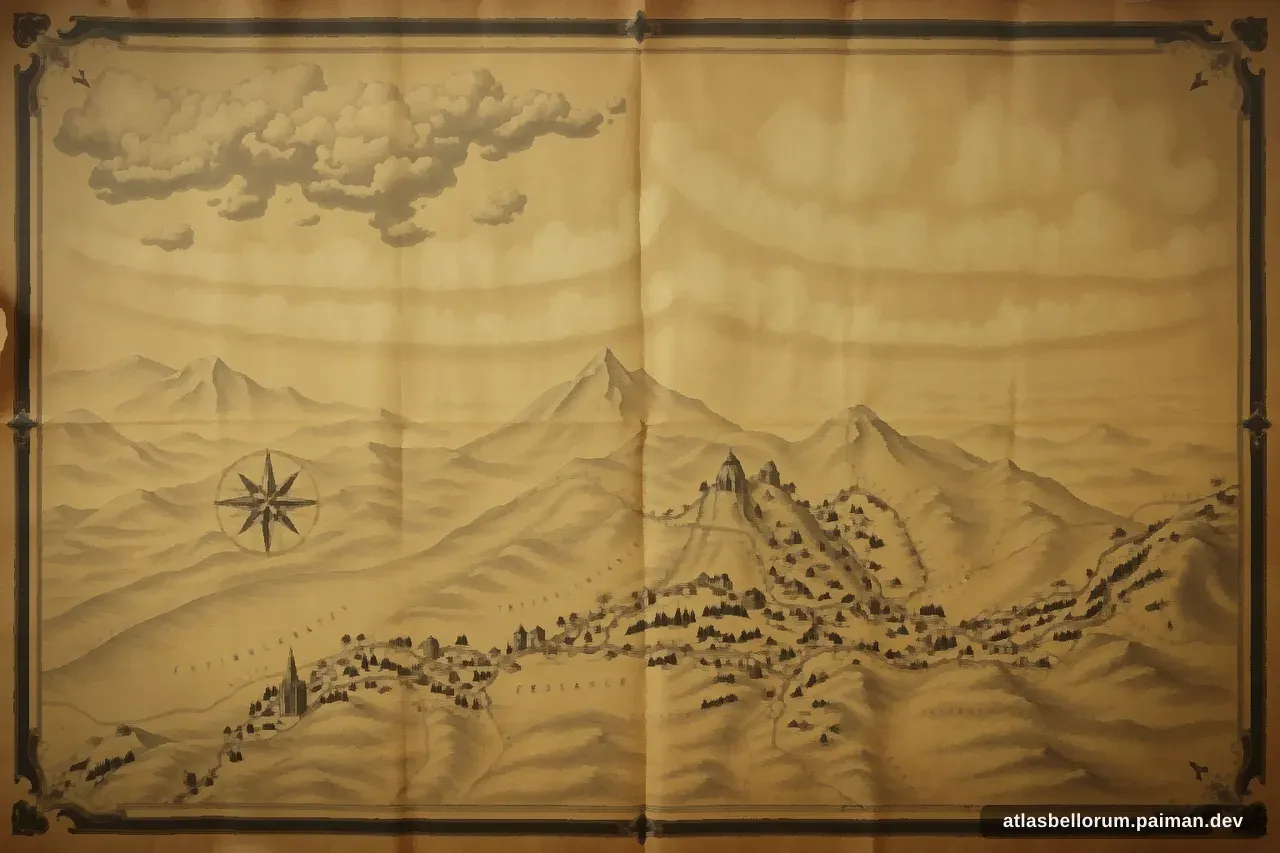 Peta bergaya rute kampanye Tōgō Heihachirō.