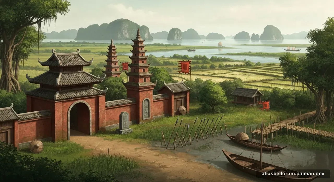 Ilustrasi medan kampanye yang diarungi Trần Hưng Đạo.