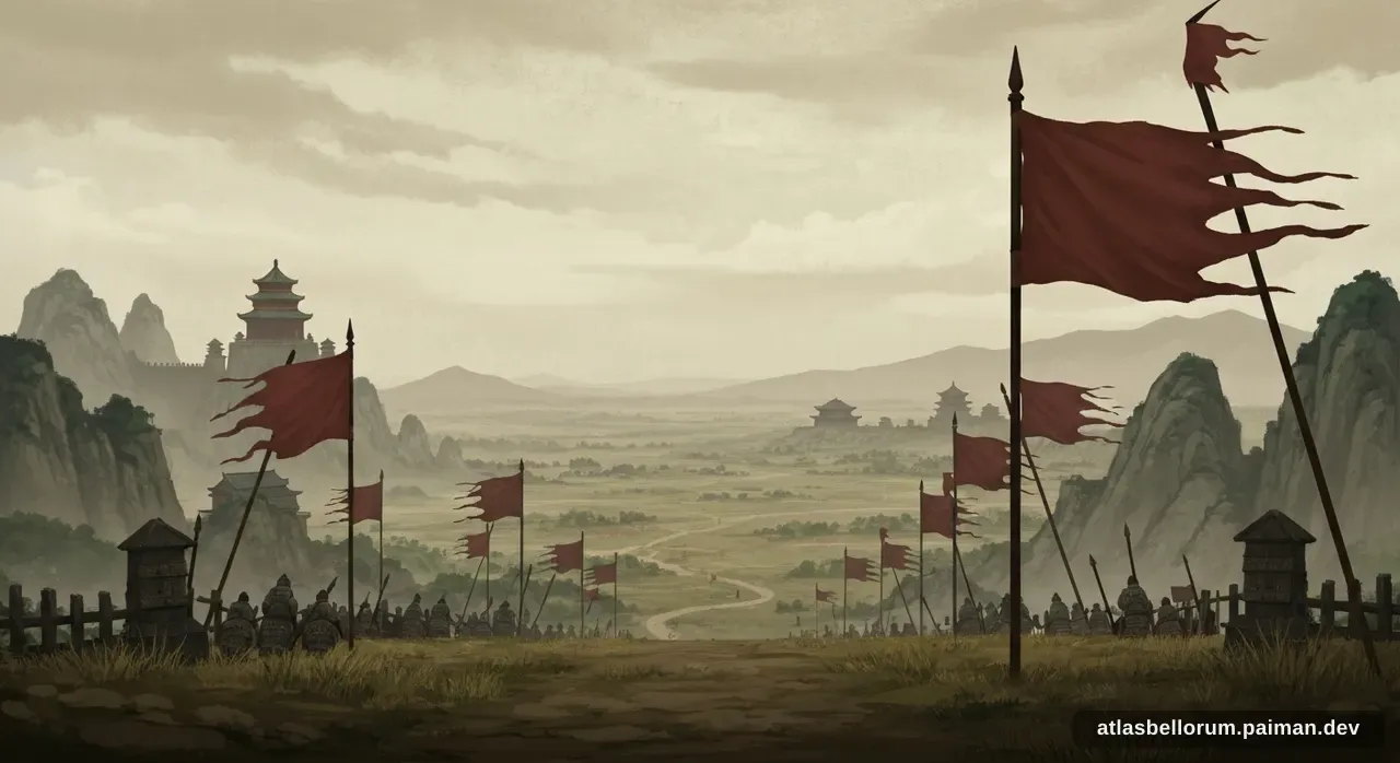 Ilustrasi medan kampanye yang diarungi Zhou Yu.
