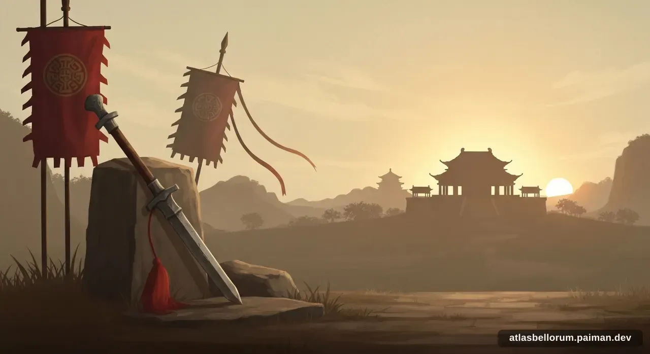 Ilustrasi simbol warisan Zhou Yu.